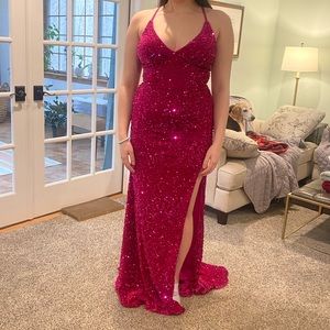 Purple/fuchsia sparkly Prom Dress
